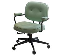 GIZNXBA Sedia Da Ufficio Con Schienale Medio Sedie Da Scrivania Girevoli E Regolabili Con Braccioli Sedia Da Lavoro In Pelle Vintage Con Schienale Rinforzato Per Camera Da Letto, Studio(Groen,B)