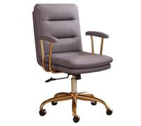 GIZNXBA Sedia Da Ufficio Ergonomica Con Braccioli Sedia Da Scrivania Con Rotelle E Inclinazione Di 20 Sedie Da Studio Girevole Con Schienale Regolabile Sedie Da Lavoro In Pelle(Grey)