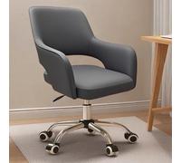 GIZNXBA Sedia Da Ufficio Ergonomica Con Braccioli Sedie Da Gioco In Pelle Con Rotelle Sedia Direzionale Imbottita Sedia Da Lavoro Sedie Girevoli Con Rotelle Per Ufficio, Studio(Dark gray)