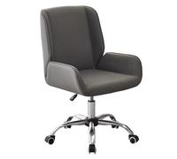 GIZNXBA Sedia Da Ufficio Ergonomica Con Braccioli Sedie Da Scrivania Per Ufficio Domestico Con Supporto Per La Schiena Sedia Girevole Regolabile In Altezza Sedie Da Computer In Pelle(Dark gray,B)