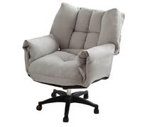 GIZNXBA Sedia Da Ufficio Imbottita Poltrone Reclinabili Ergonomiche Con Ruote Sedia Da Gioco Per Computer Executive Sedie Da Lavoro Regolabili Con Supporto Lombare(Light gray,A)