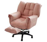 GIZNXBA Sedia Da Ufficio Imbottita Poltrone Reclinabili Ergonomiche Con Ruote Sedia Da Gioco Per Computer Executive Sedie Da Lavoro Regolabili Con Supporto Lombare(Roze,With foot rest)