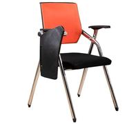 GIZNXBA Sedia Per Studenti Con Scrivania Incorporata Sedia Da Ufficio Pieghevole Con Supporto Lombare Sedie Da Conferenza Pieghevole In Metallo Con Scrivania E Lavagnetta(Orange,1pcs)