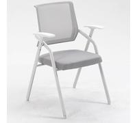 GIZNXBA Sedia Pieghevole Portatile Con Struttura In Acciaio Sedie Da Ufficio Ergonomiche In Rete Sedie Impilabili Per Ospiti Commerciali Per Cucina, Ufficio, Matrimoni, Feste(Light Gray,A)