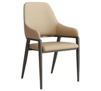 GIZNXBA Sedie Da Pranzo Moderne Sedia Laterale In Pelle Con Gambe In Metallo Sedia Cucina Moderna Imbottita Con Schienale Per Soggiorno Poltrone Imbottite Per Camere Da Letto(Khaki)