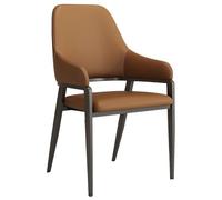 GIZNXBA Sedie Da Pranzo Moderne Sedia Laterale In Pelle Con Gambe In Metallo Sedia Cucina Moderna Imbottita Con Schienale Per Soggiorno Poltrone Imbottite Per Camere Da Letto(Brown A)