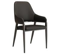 GIZNXBA Sedie Da Pranzo Moderne Sedia Laterale In Pelle Con Gambe In Metallo Sedia Cucina Moderna Imbottita Con Schienale Per Soggiorno Poltrone Imbottite Per Camere Da Letto(Black)