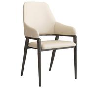 GIZNXBA Sedie Da Pranzo Moderne Sedia Laterale In Pelle Con Gambe In Metallo Sedia Cucina Moderna Imbottita Con Schienale Per Soggiorno Poltrone Imbottite Per Camere Da Letto(Beige)