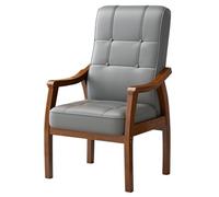 GIZNXBA Sedie Da Ufficio Con Supporto Per La Schiena Poltrone Imbottite Con Gambe In Legno Moderna Sedia Da Sala Conferenze In Pelle Sedia Direzionale Per Camera Da Letto E Reception(Bruin,C)