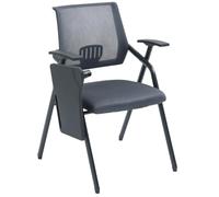 GIZNXBA Sedie Da Ufficio Ergonomiche Con Scrivania Incorporata Sedia Da Scrivania Pieghevole In Rete Con E Portabicchieri Sedia Da Riunione Con Struttura In Metallo Per Sala Conferenze(Gray B)