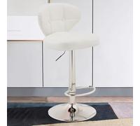 GIZNXBA Sgabelli Da Cucina In Pelle Girevoli Moderni Sgabelli Da Bar Regolabili Per Isola Cucina Con Schienale E Senza Braccioli Sedia Alta Da Bar Imbottiti Con Cuscino Per La Colazione(White,B)