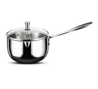 GJ Pentola in acciaio inossidabile, mini pentola scalda-burro for latte, pentola for sciogliere il cioccolato, piccola pentola con beccuccio, ideale for chef e baristi.(14cm)