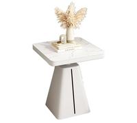 GJ Tavolino da caffè quadrato, tavolo moderno for il tempo libero, tavolo da pranzo con struttura in metallo, for piccoli spazi, sala da pranzo, ufficio, soggiorno, caffetteria, bar(C,70x75cm)