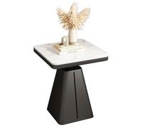 GJ Tavolino da caffè quadrato, tavolo moderno for il tempo libero, tavolo da pranzo con struttura in metallo, for piccoli spazi, sala da pranzo, ufficio, soggiorno, caffetteria, bar(B,70x75cm)