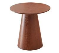 GJ Tavolino da caffè rotondo moderno in legno, scrivania da ufficio minimalista, tavolo for il tempo libero e le trattative creative, for soggiorno, balcone, caffetteria, hotel, bar(A,60x75cm)