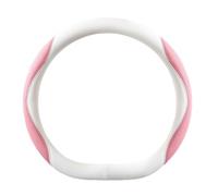 GJBHN Copri Volante per Auto per Aston Martin Vanquish Volante 2025 Antiscivolo Volante Coprivolante Resistente Coprivolante Auto Accessori per Auto,Type D- White Pink