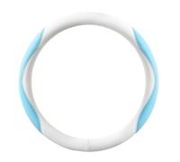 GJBHN Copri Volante per Auto per Aston Martin Vantage Roadster 2025 Antiscivolo Volante Coprivolante Resistente Coprivolante Auto Accessori per Auto,Type O- White Blue