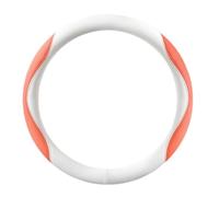 GJBHN Copri Volante per Auto per Aston Martin Vantage Roadster 2025 Antiscivolo Volante Coprivolante Resistente Coprivolante Auto Accessori per Auto,Type O- White Orange