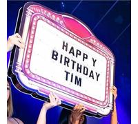 GJBMXSM Scatola Luminosa per Messaggi a LED, Luci di Visualizzazione Insegna di Servizio per Bottiglie VIP, Tabellone per Lettere a Colori Intercambiabili per Feste, Bar,A