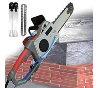 GJBMXSM Sega a Muro Elettrica 8900 W, Sega a Catena Portatile Senza Spazzole, Sega a Muro con Catena Diamantata E Abbattimento Polvere Ad Acqua, con 2 Catene/2 Barre di Guida,CuttingDepth35cm