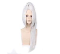 GJBXP 80Cm Fate Gran Ordine Anime Capelli Argento Bianco Nero Parrucca Cosplay Con Artiglio Coda di cavallo Dritto Halloween Parrucche per uomo Argento bianco