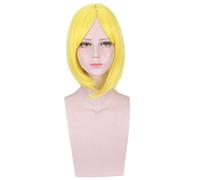GJBXP Anime Land Of The Lustrous Red Cinnabar Yellow Diamond Green Jade Phosphophyllite Parrucca Houseki No Kuni Parrucche Cosplay Capelli neri Giallo