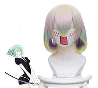 GJBXP Anime Land Of The Lustrous Red Cinnabar Yellow Diamond Green Jade Phosphophyllite Parrucca Houseki No Kuni Parrucche Cosplay Capelli neri Multi