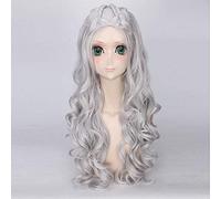 GJBXP Biamoxer Game Of Thrones Stagione 7 Daenerys Targaryen Jon Snow Parrucche Cosplay per Halloween Party Women 75Cm Men 36Cm Silver