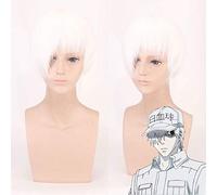 GJBXP Biamoxer Hataraku Saibou parrucca cosplay globuli rossi al lavoro macrofagi piastrine del sangue plt capelli lisci lunghi sintetici 2