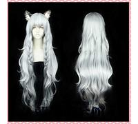 GJBXP First Snow Cosplay Gioco Arknights parrucca bianca d'argento sintetica dei capelli di Halloween di pendenza del gioco di ruolo di capelli Cosplay Girls Adult