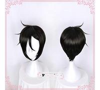 GJBXP Kuroshitsuji Phantomhive Sebastian Michaelis Parrucca Cosplay Anime Black Butler Ciel Corto Nero Verde Capelli lisci Nero
