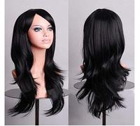 GJBXP Parrucca cos parrucca anime capelli ricci lunghi cosplay color stage hood 25 pollici, giallo nero