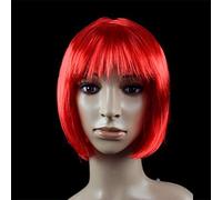 GJBXP Parrucca per capelli Parrucca da ballo per capelli Parrucca per capelli Studente BOBO Non-Mainstream Testa d'onda Cosplay Rosso