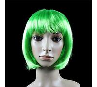 GJBXP Parrucca per capelli Parrucca da ballo per capelli Parrucca per capelli Studente BOBO Non-Mainstream Testa d'onda Cosplay Verde