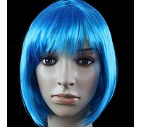 GJBXP Parrucca per capelli Parrucca da ballo per capelli Parrucca per capelli Studente BOBO Non-Mainstream Testa d'onda Cosplay Blu-a