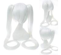 GJBXP Vocaloid Hatsune Miku Parrucca Coda di cavallo Nero Rock Shooter Senbon Zakura Parrucca Cosplay Capelli lunghi Blu Verde Nero Rosa Argento Parrucche 18
