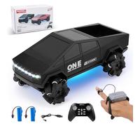 GJCrafts Auto telecomandata 1:28 All-Terrain RC Auto per ragazzi, 4WD Stunt & Drift Car con 2 batterie ricaricabili, modalità terreno/strada, telecomando fino a 35 m, luci fredde