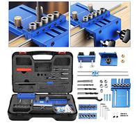 GJCrafts Kit di Utensili Guida per Trapano 6/8/10mm 3 In 1, 3 Modi per Assemblare 5 Fori Kit Guida di Posizionamento con Regolabile per Perforazione e 300mm Aste di Prolunga, Kit di Fori Tascabili