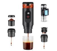 GJCrafts Macchina Caffe Portatile, Caffettiera Portatile 2-in-1 con batteria Staccabile 7650 mAh, 20 Bar, Autoriscaldante,USB-C, con Caffè Macinato e Capsule