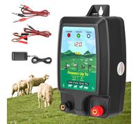 GJCrafts Recinzione elettrica Energizer per animali domestici e animali domestici - 3 x alimentazione (230 V/12 V/solare) - IP45 impermeabile - Materiale di montaggio incluso