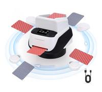 GJCrafts Trasmettitore di carte automatico, 8 giocatori regolabili, capacità di uscita automatica fino a 4 mazzi di carte, base girevole a 360°, modalità di visualizzazione diagonale/basculante per