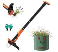 GJCrafts Zappetta per Erbacce da 85-100 cm con Lunghezza Regolabile, attrezzo per Rimuovere Le Erbacce, zappetta per Erbacce con Manico Lungo e 4 rebbi, Attrezzi da Giardino per Cortili e Prati