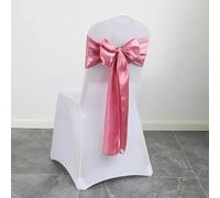 GJGHKLHL 20 pz/set Telai for sedie in Raso, 17 * 275 cm Fiocchi in Nastro for Sedia in Seta Coprisedia Decorazione for for Banchetti di Nozze Feste Eventi Hotel(Pink Roses)
