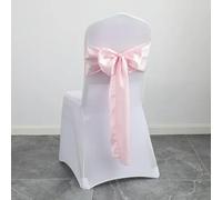 GJGHKLHL 20 pz/set Telai for sedie in Raso, 17 * 275 cm Fiocchi in Nastro for Sedia in Seta Coprisedia Decorazione for for Banchetti di Nozze Feste Eventi Hotel(Pink)