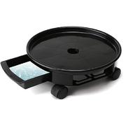 GJGHKLHL Carrello for Piante con Ruote for carichi Pesanti, fioriera Mobile da 1 Confezione rotelle, Supporto for mobili Esterno Vassoio antigoccia(Black,13inch)