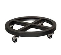 GJGHKLHL Carrello for Piante Supporto for Resistente con Ruote Vaso da Fiori Rotondo in Vaso in Ferro battuto in Metallo su rulli for fioriera for Interni ed Esterni(Nero,33cm)