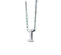 GJGHKLHL Collana con nome in argento sterling S925 personalizzata Lettera iniziale Zircone delicato alla moda Girocollo delicata Catena Regalo Gioielli for le sue ragazze Coppie