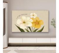 GJGHKLHL Copertura for TV con schermo LCD da tavolo multiuso for interni, montata a parete, set stampa floreale in tessuto elastico creativo, panno di copertura antiscivolo curvo(A,55 65IN)