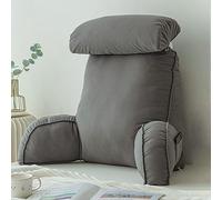GJGHKLHL Grande cuscino da salotto for schienale for adulti con supporto for il collo, for la schiena braccioli, ottima lettura, guardare TV(Premium Gray)