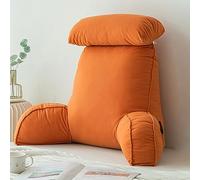 GJGHKLHL Grande cuscino da salotto for schienale for adulti con supporto for il collo, for la schiena braccioli, ottima lettura, guardare TV(Dream Orange)